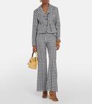 Укороченный блейзер в мелкую клетку Etro, черный - фото 2