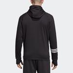Куртка adidas Sports Training Knit Hooded Jacket Black, черный - фото 4