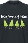 Футболка Sprüche Run Forest, Run!, черный - фото 2