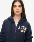 Толстовка с капюшоном на молнии Superdry, темно-синий - фото 4