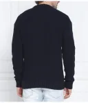 Мохнатый шерстяной свитер Regular fit Hugo, синий - фото 4