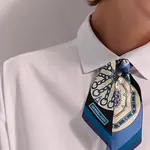 HERMES Шелковый шенгоровый шарф, Indigo - фото 8