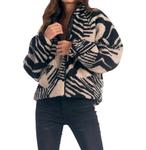 Пальто Ember Sherpa черного/бежевого цвета ELAN - фото 2