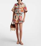 LRNCE Michelle бермуды из льна с принтом Alémais, Multi - фото 2