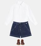 Хлопковые бермуды Il Gufo, синий - фото 2