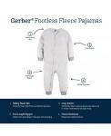 Флисовые пижамы без ножек для маленьких девочек и мальчиков, 3 шт Gerber, черный - фото 8