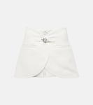 Мини-юбка эллипса из твила Courrèges, белый - фото