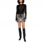 Топ с длинным рукавом с блестками PINKO, черный - фото 4