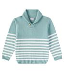 Полосатый хлопковый свитер Goyo La Coqueta, Sage Stripe - фото