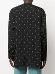 OAMC рубашка с воротником-стойкой и узором, черный - фото 4