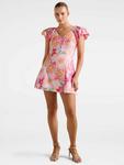 Elyssa мини-платье с цветочным принтом и пышными рукавами Forever New, Pink - фото 5