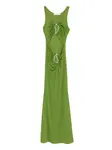 Платье макси с вырезами Christopher Esber, зеленый - фото