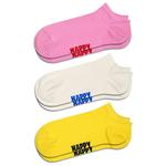 Носки Happy Solid no show 3 шт, разноцветный - фото