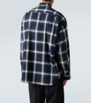 Клетчатая хлопковая рубашка Acne Studios, Navy Multi - фото 4