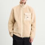 Флисовый кардиган на молнии Moncler, бежевый - фото 2