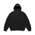Свитер Supreme Cable Hooded Sweater 'Black' - фото