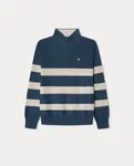 Детский свитер в полоску Hackett, индиго - фото