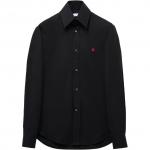 Длинная рубашка с вышитым черепом Alexander McQueen, черный - фото 3