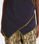 Топ-обертка из креп-сатина Dries Van Noten, Dark Purple - фото 5