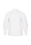 Блуза Kaffe Curve Button-down blouse, Optical White/White - фото 6