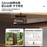Стол 140х60 см Yanxia Walnut Color + 32 см толщиной, офисный, для одного человека, с тумбой - фото 3