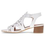 Бархатные босоножки на блочном каблуке Baretraps, white - фото 4