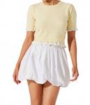 ASTR Мини-юбка Libi Bubble белого цвета - фото 3