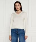 Джемпер женский Guess Jeans однотонный, экрю - фото