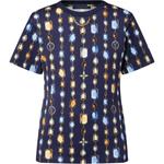 Футболка с принтом Lv Necklace LOUIS VUITTON, синий - фото