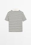 Поло Massimo Dutti STRIPED JOHNNY COLLAR, White - фото 7