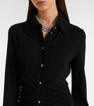 Платье миди из джерси Claudia Altuzarra, Black - фото 4