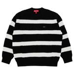 Свитер Supreme Loose Gauge Stripe Small Box Sweater, Black - фото