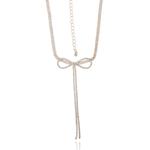 Колье-лариата BCBG Generation Crystal Double Strand Bow BCBGeneration, Gold/clear - фото 6