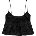 ZARA Женская майка черного цвета - фото