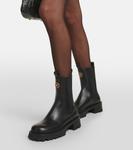 Кожаные ботинки челси с декором medusa Versace, черный - фото 4