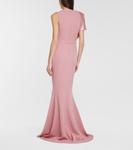 Платье из крепа из смесовой шерсти Safiyaa, Rose On Blush - фото 3