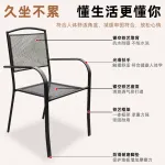 Комплект садовой мебели: 2 кованых стула, стол кованый круглый 80 см, черный - фото 5