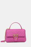 Кожаная сумка Pinko, розовый - фото