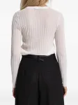 Шерстяной топ в рубчик IRO, белый - фото 4