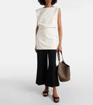 Мини-платье из хлопкового полотна Toma Khaite, Chalk - фото 2