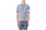 Thom Browne Мужская рубашка-поло серого цвета - фото