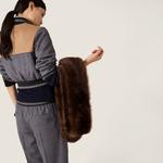 Бархатные джоггеры MIU MIU, серый - фото 5