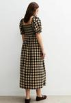 Платье New Look CHECKED PUFF SLEEVE MIDI , Brown Pattern/Brown - фото 3