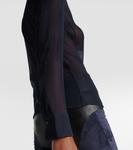 Рубашка из шелкового шифона Chloé, Graphite Blue - фото 6