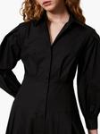 Платье-рубашка из поплина TWINSET, черный - фото 3