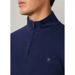 Свитер Hackett New Double half zip, синий - фото 6