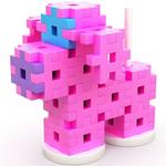 СТРОИТЕЛЬНЫЕ БЛОКИ Вафли MELI Basic Constructor Розовый 200 шт. + книжка-раскраска - фото 4