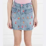 Джинсовая юбка Guess, синий - фото