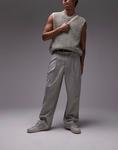 Широкие брюки Topman в каменном цвете - фото