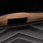 Сумка gg marmont matelasse super mini bag 'black' Gucci, черный - фото 4